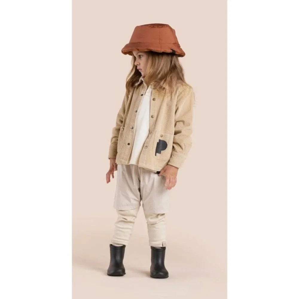 Omani mini Unisex Kids Corduroy‎ Work Shirt Jacket Rust Size 10  New no tags